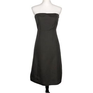 J. Crew olive green strapless dress, style 65884, size 0, 100% cotton